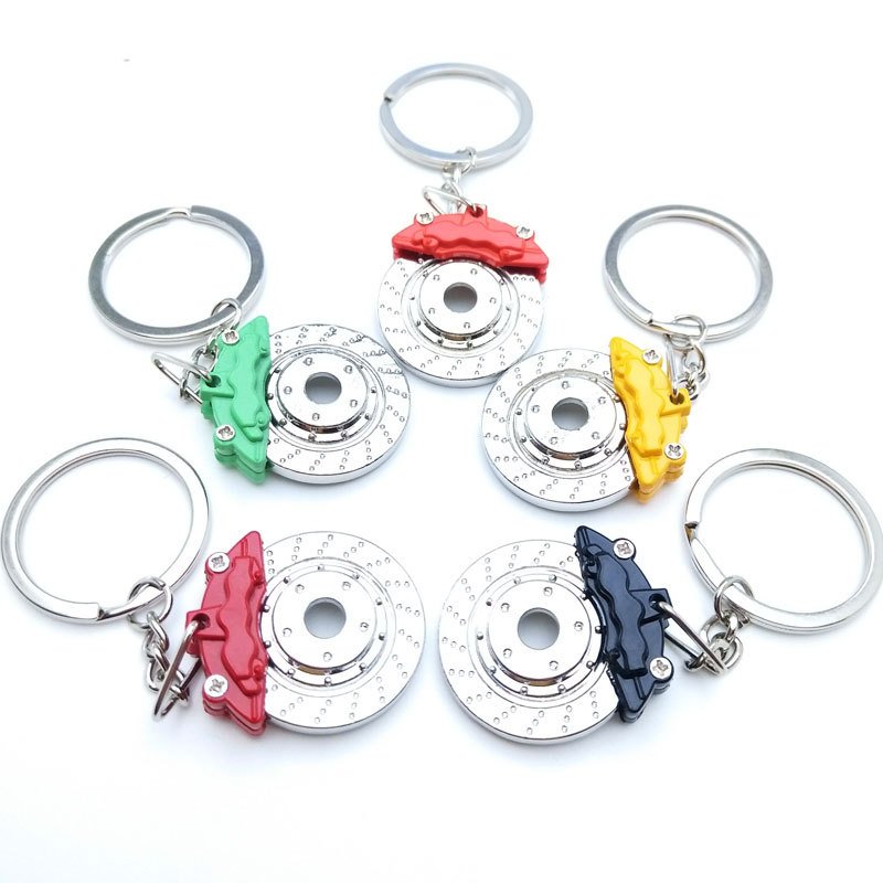 In Warehouse Mini Creative Disc Brake Keychain Cute Metal Auto Parts Disc Brake Keychain For Men Gift Car Accessories Keychain