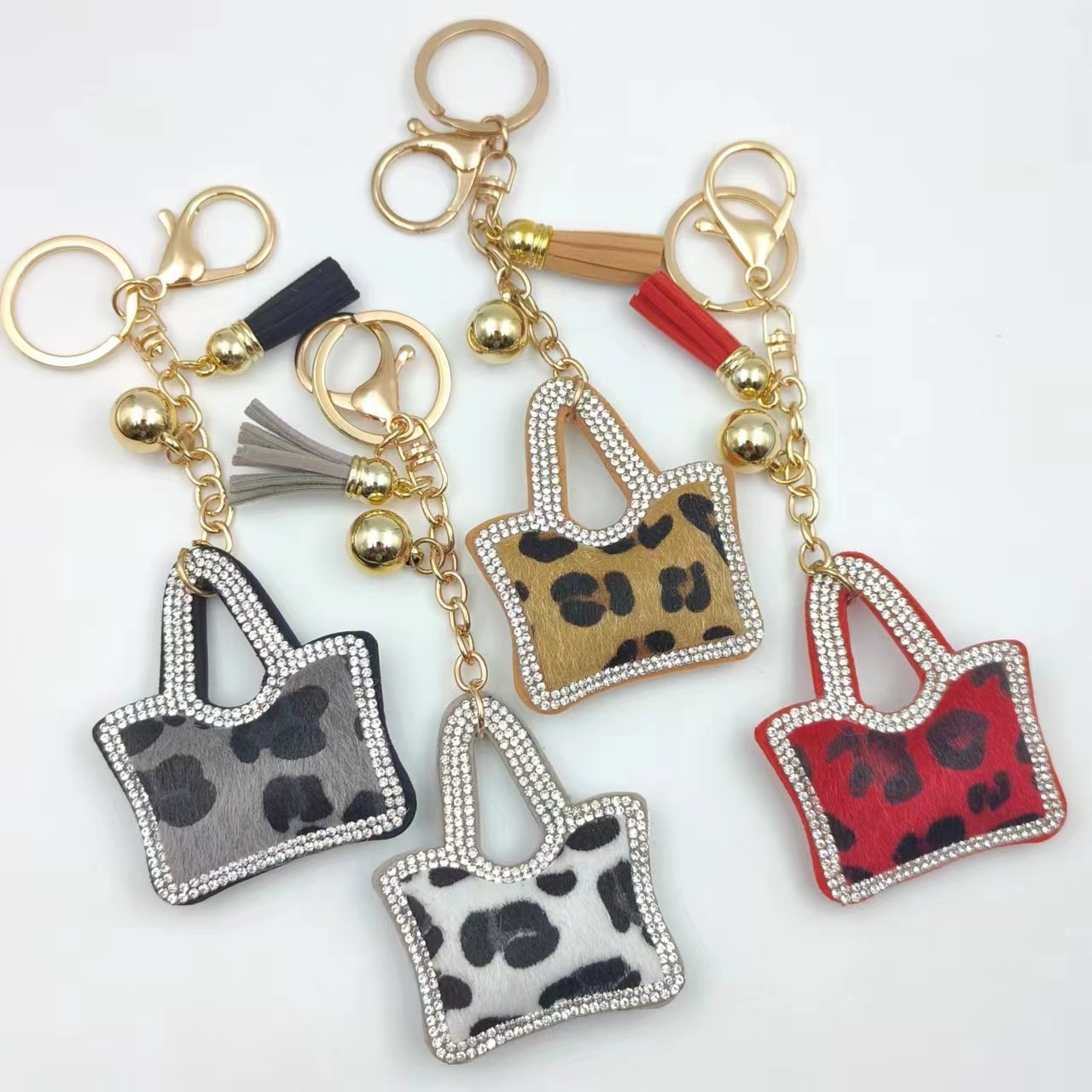 Hot Selling Fashion Jewelry Decoration Car Key Accessories Bag Bling Crystal Rhinestone Bag Pendant Key chain