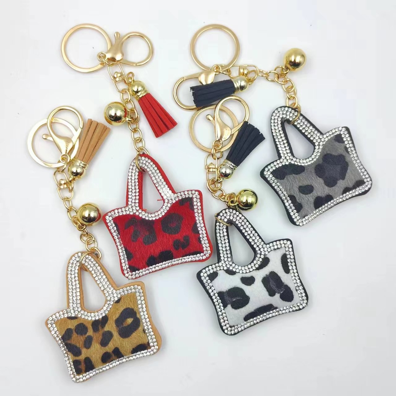 Hot Selling Fashion Jewelry Decoration Car Key Accessories Bag Bling Crystal Rhinestone Bag Pendant Key chain