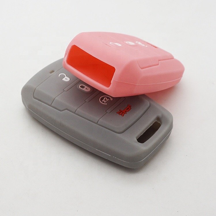 Silicone Remote Key Ring Cover for Dodge Ram 1500 2500 3500 2019 2020 2021 2022 4 Keys Car Accessories
