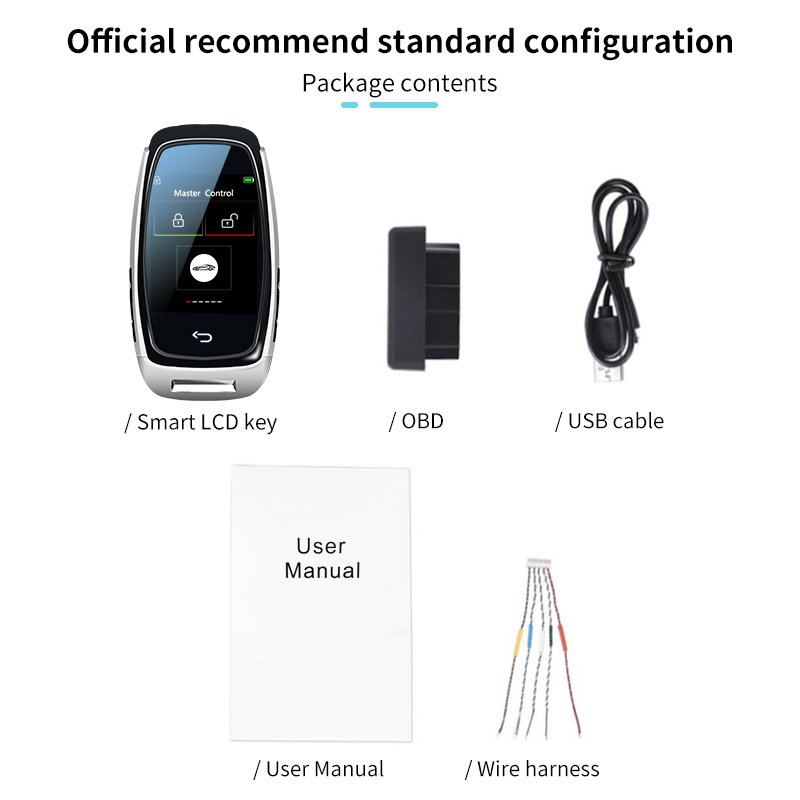 OEM Factory High-End Universal Automobile Vehicle OBD Keyless Entry System LCD Touch screen Smart Car Key Ford Toyota Bmw audi
