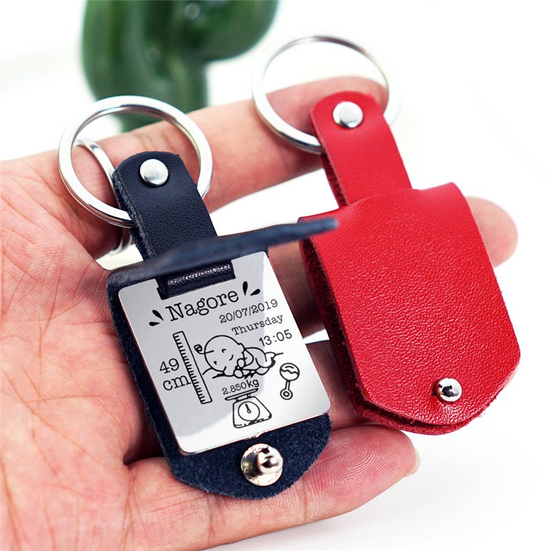 High quality keychain supplier customized personalized PU leather keychain keychain metal decorative pendant