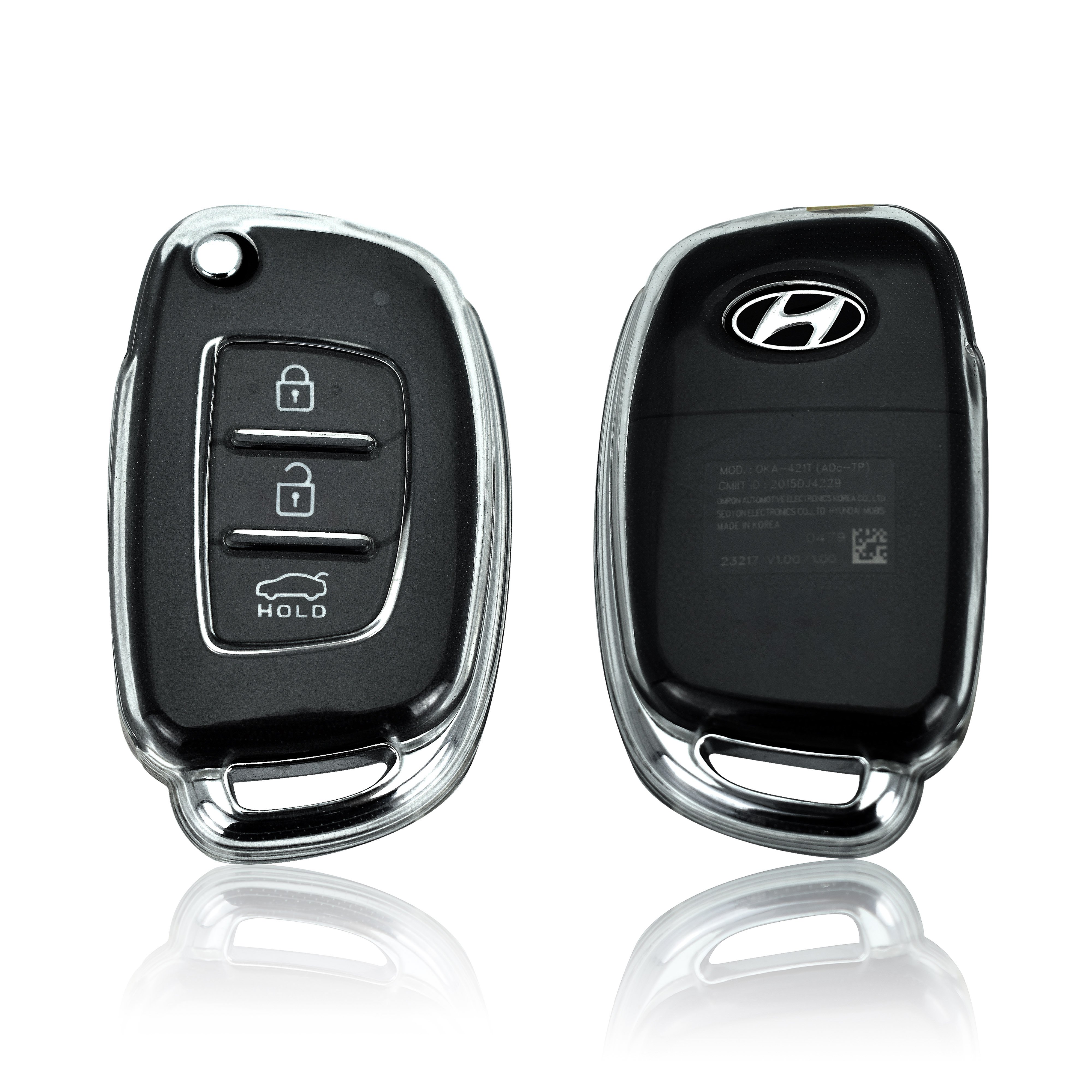 Auto Accessories waterproof shockproof car key case covers transparent for hyundai ix35 elantra Santa Fe
