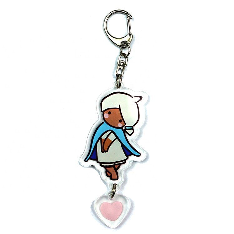 Name Tag Custom Epoxy Keychain Anime Animal Key Chain Personalized Acrylic Keychains Keyring With Logo