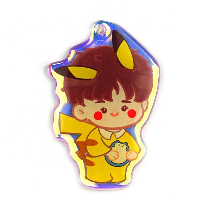 Name Tag Custom Epoxy Keychain Anime Animal Key Chain Personalized Acrylic Keychains Keyring With Logo