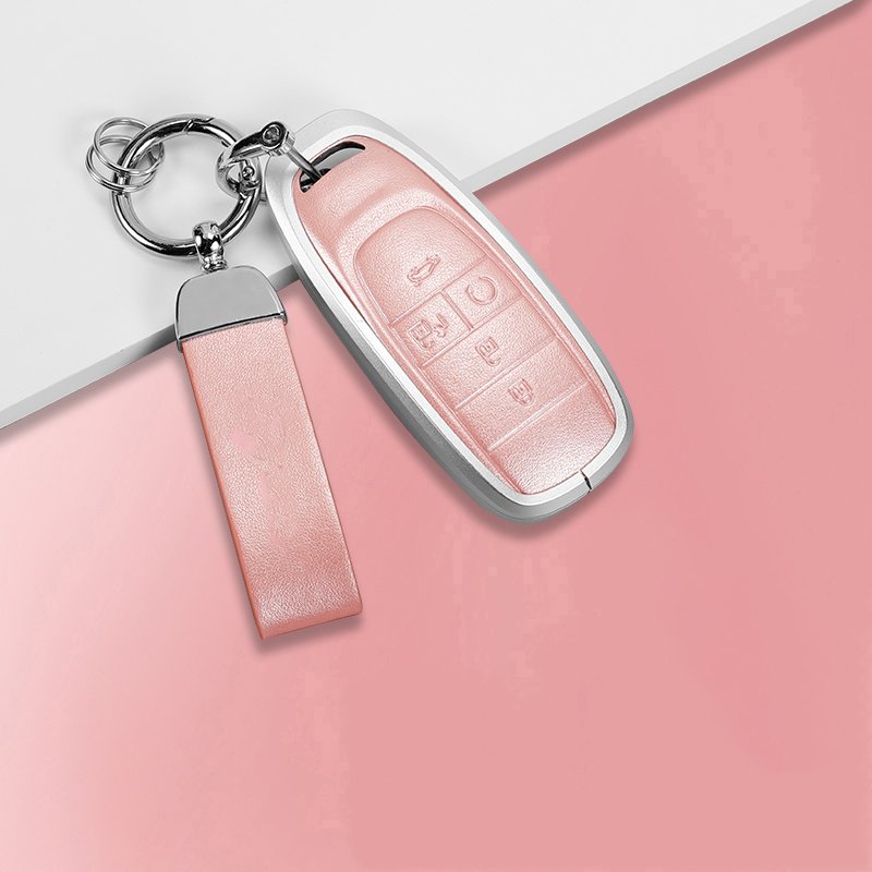 Leather Car Key Accessories Multi-color Smart Aluminum alloy Car Key Case Cover Car Suitable For AION GAC