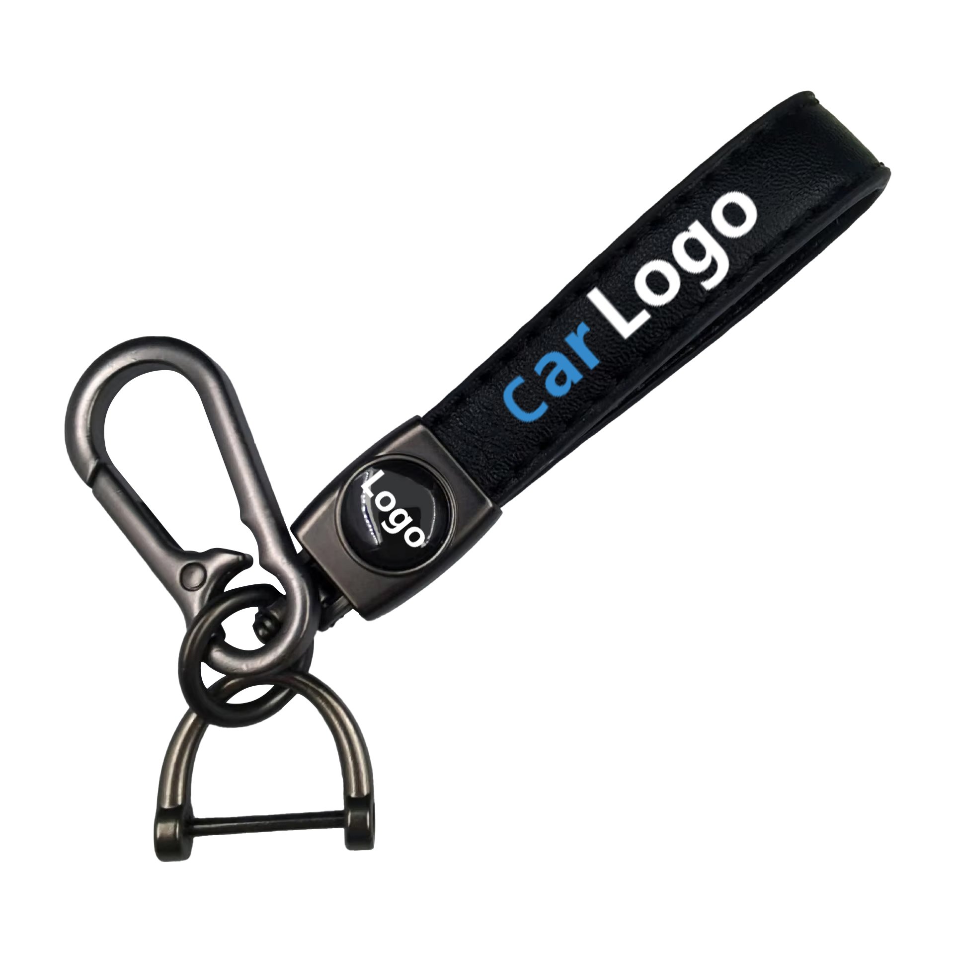 Metal car key chain Men's and women's lost-proof zinc alloy key chain ring Hardware accessories pendant gifts