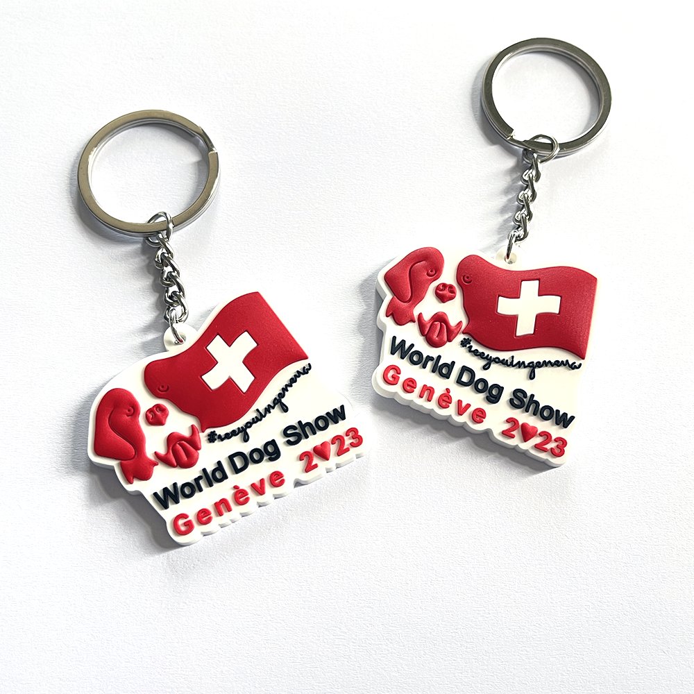 Chinese keychain supplies custom qr code keychain key ring personalised keychain pvc rubber key rings