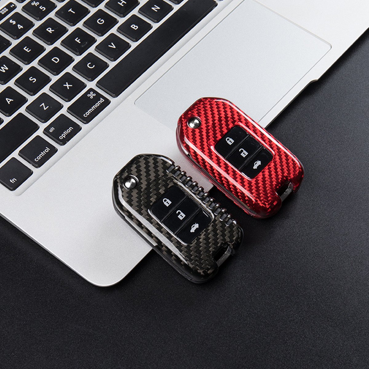 Car Key Case Cover For Honda Floding Key Fashion Carbon Fiber Car Key Cover Auto Interior Accessories T-carbon Key Cover