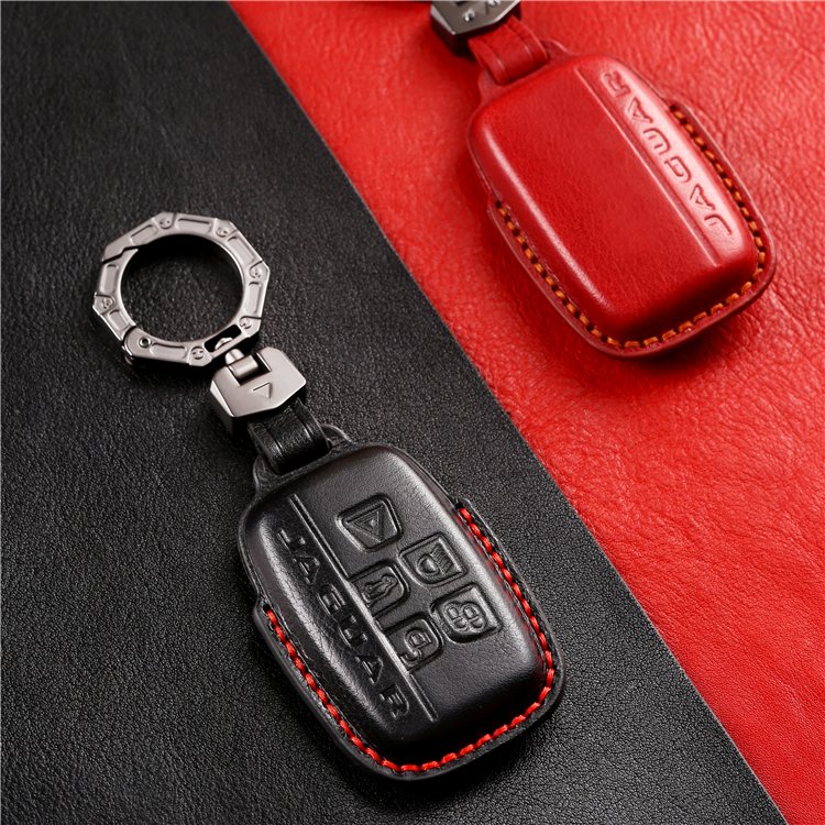 Handmade Genuine Leather Car Key Case Cover for Land Rover Evoque Velar Discovery XE XF XJ F-Pace F Keychain Accessories