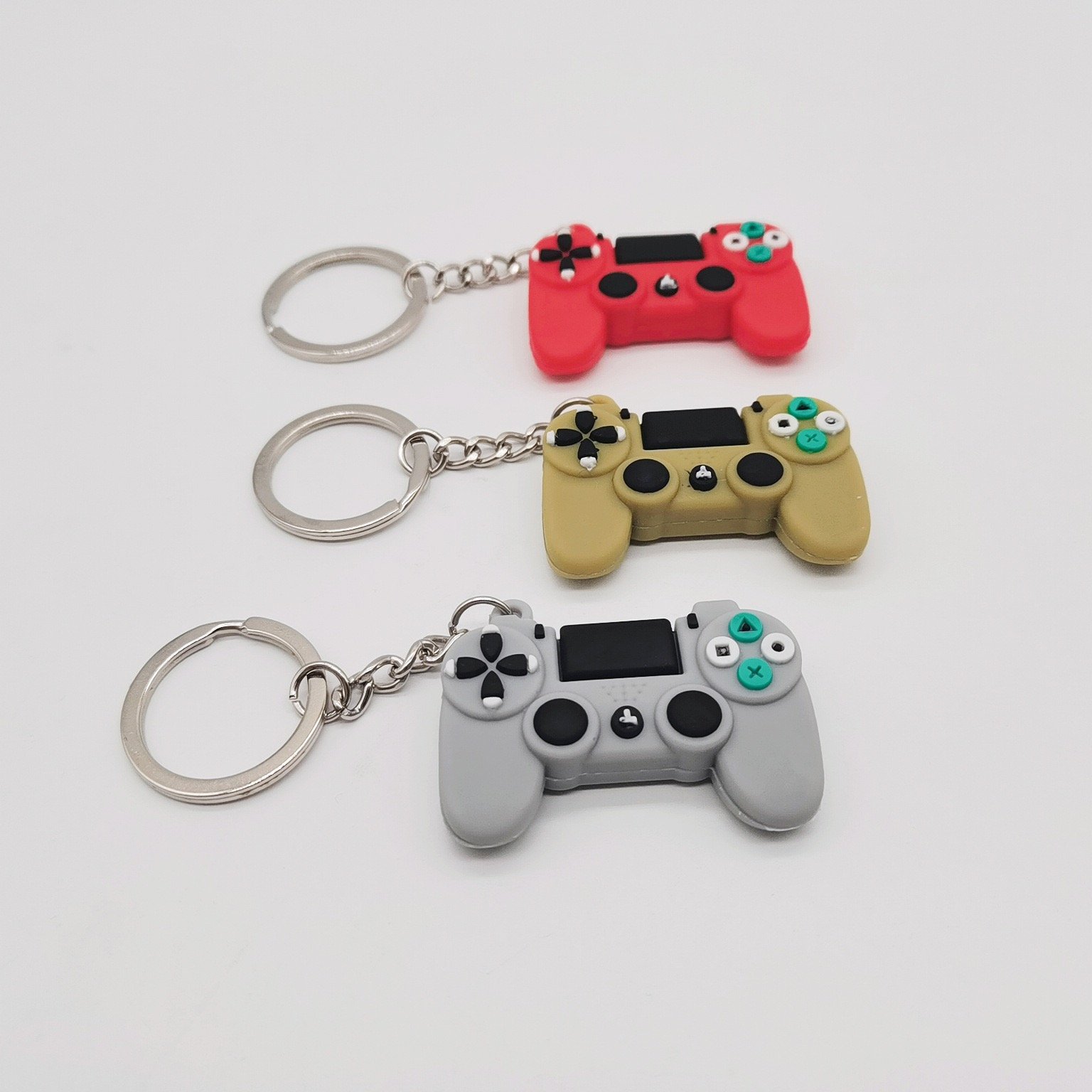 Kawaii Cartoon PVC Anime keychain Mini Console Shaker 3D Gamepad Joystick Controller Keychains cute car bag keyring Key chain