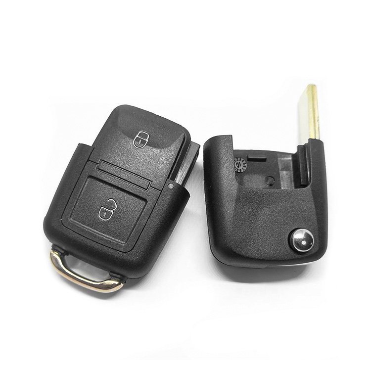 Cheap Price 2 Buttons Remote Car Key Shell Replacement With HU66 Blank Blade For V-W Accessory