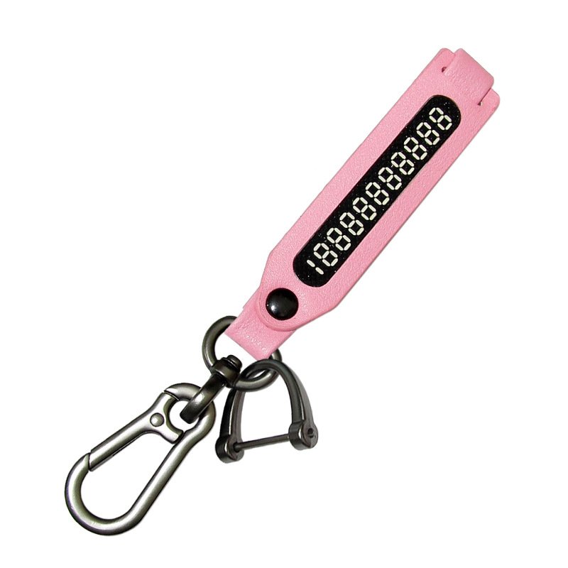 Sample Available Wholesale Promotional Custom Proof Lost Phone Number Luxury Leather Keychain