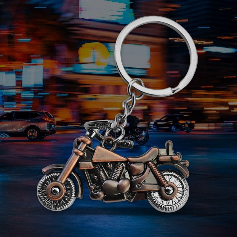 Wholesale Metal Motorcycle Keychain Charms 4 Colors Cute Creative Gift Sports Car Key Chains Personality Gifts