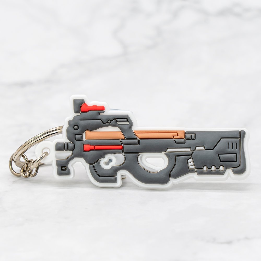 wholesale pvc keychains hot sale anime figure custom keyring friends Cartoon gun key holder fit fans souvenir gift