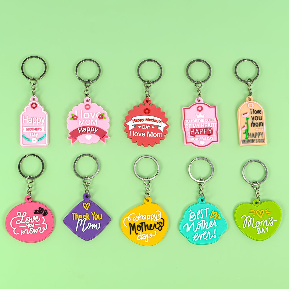 keychain Mother's Day cartoon figure keyrings magic key chains cute key holder fit kids children bag trinket custom wholesale