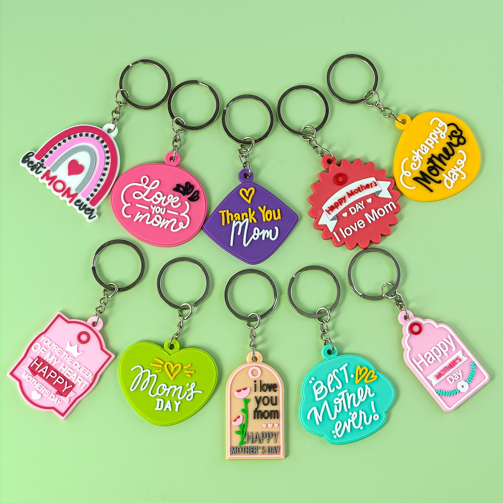 keychain Mother's Day cartoon figure keyrings magic key chains cute key holder fit kids children bag trinket custom wholesale