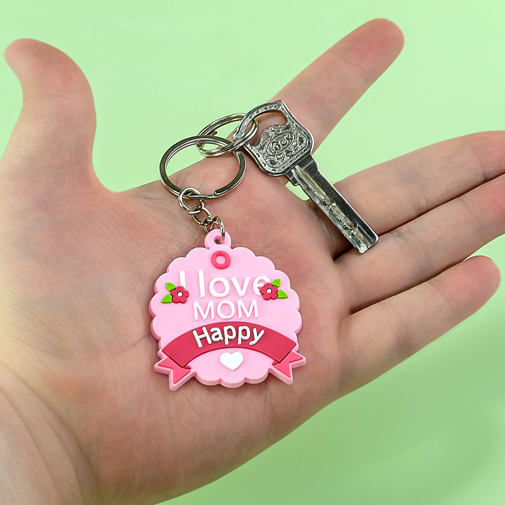 keychain Mother's Day cartoon figure keyrings magic key chains cute key holder fit kids children bag trinket custom wholesale