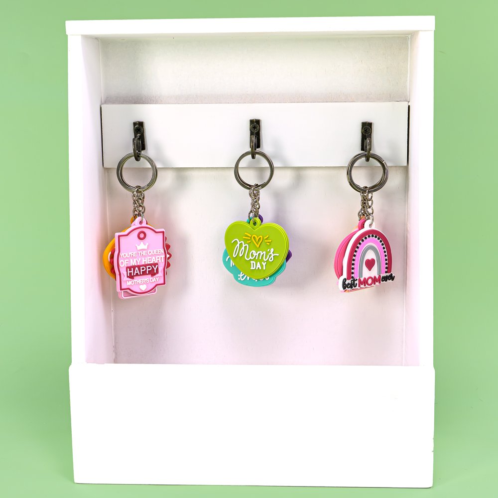 keychain Mother's Day cartoon figure keyrings magic key chains cute key holder fit kids children bag trinket custom wholesale