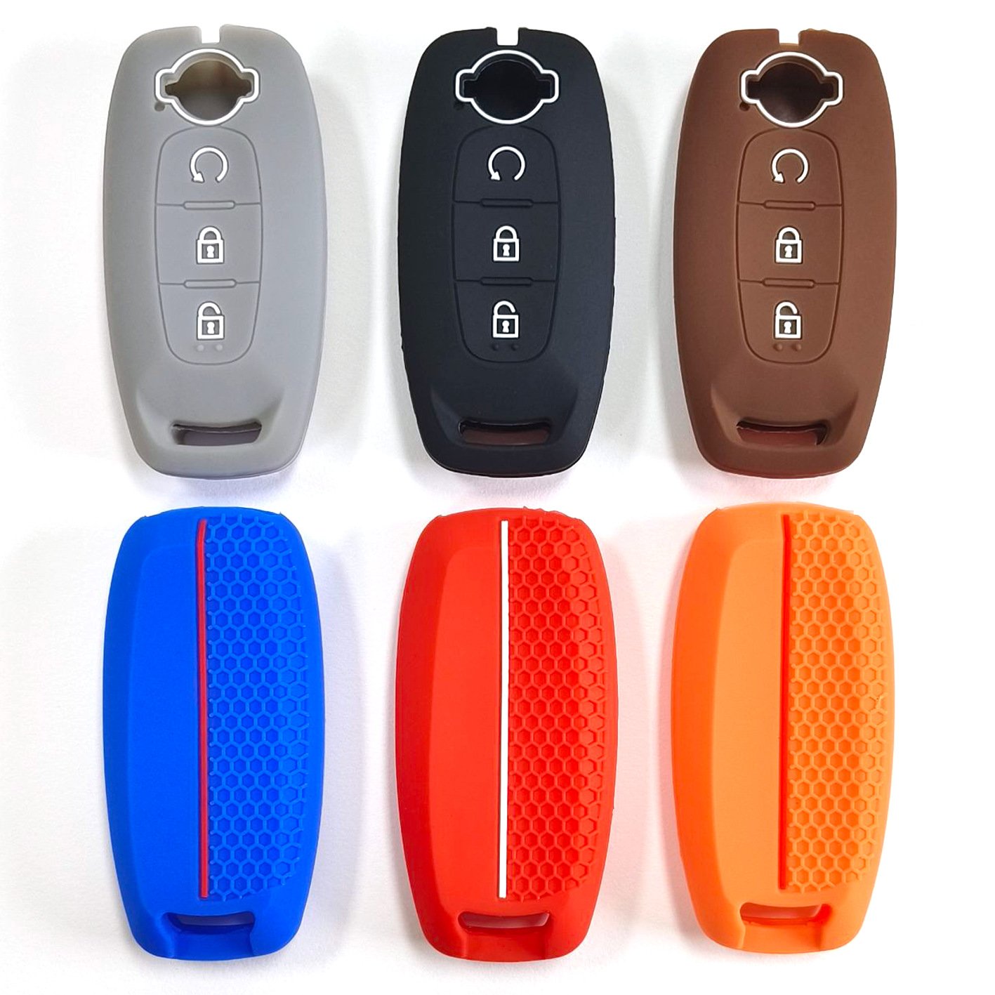 New Design Silicone car Key case Waterproof Cover Grid 3 Button with Pattern Smart Protector case for NISSAN ARIYA