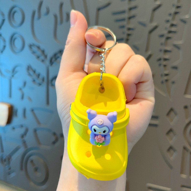 Ruunjoy Cute Mini Keychains Charms Kulomi Melody KT Keychain Kawaii Cartoon Japan Key Ring Keychain Accessories