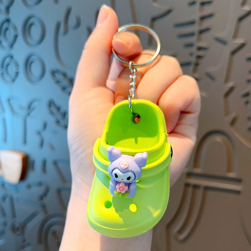 Ruunjoy Cute Mini Keychains Charms Kulomi Melody KT Keychain Kawaii Cartoon Japan Key Ring Keychain Accessories