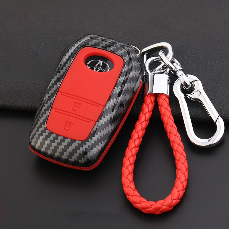 High Quality 2/3/4/5 Buttons ABS Silicone Car Smart Remote Key Car Key Case Cover With Keychain For Toyota