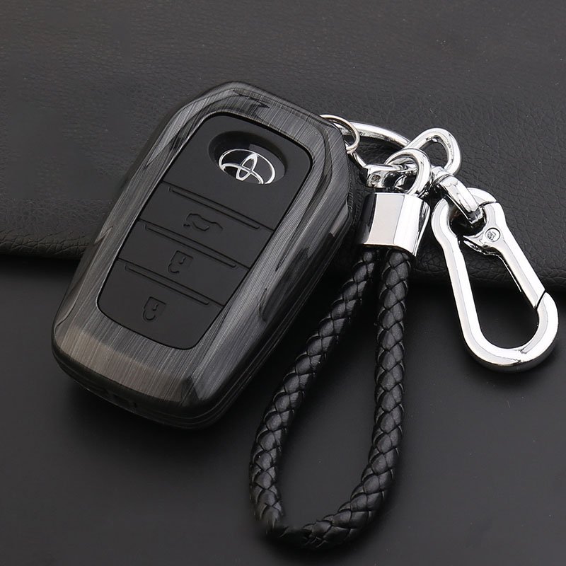 High Quality 2/3/4/5 Buttons ABS Silicone Car Smart Remote Key Car Key Case Cover With Keychain For Toyota