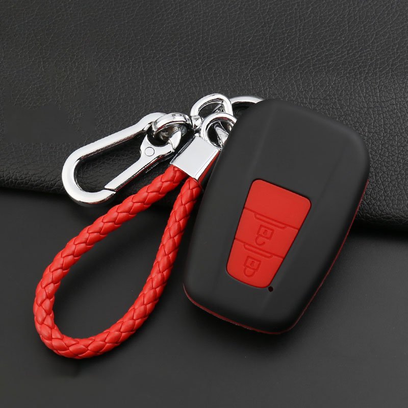 High Quality 2/3/4/5 Buttons ABS Silicone Car Smart Remote Key Car Key Case Cover With Keychain For Toyota