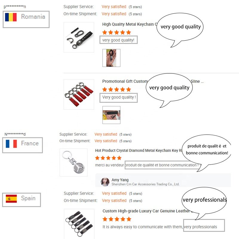 Customized Car Keychains Wholesale Logo Leather Car Key Chain Turn Fur For Audi S RS Sline For BMW M For Benz AMG