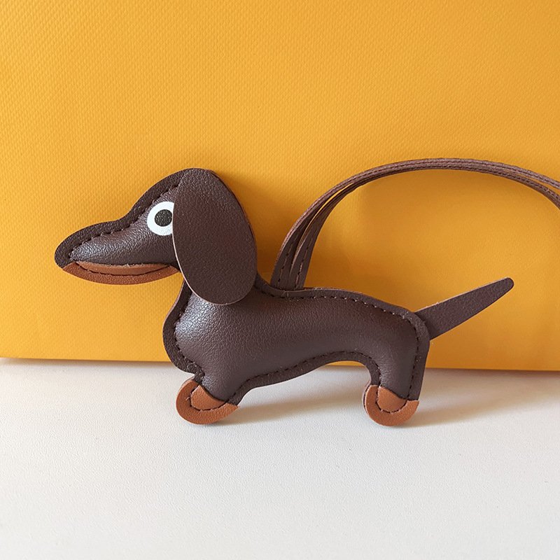 Hot Sale Custom Dog Designer Pu Leather Key chain Bag Charm Pendant High quality Car Keyring Luxury Leather KeyChain