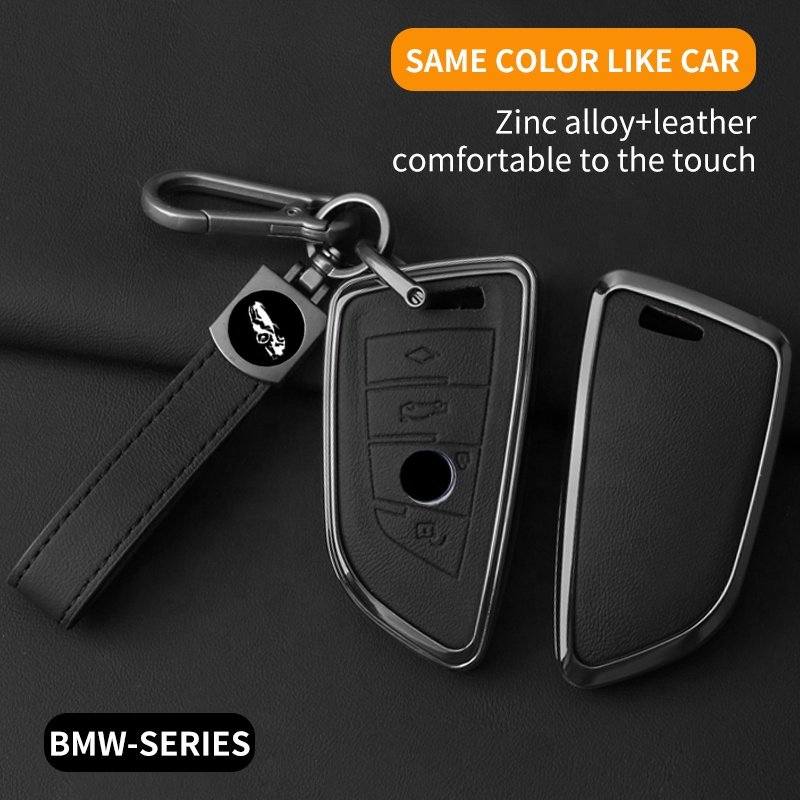 Latest Design Metal Zinc Alloy Leather Car Key Holder Case