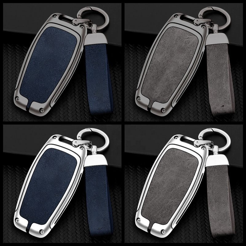 High Quality Zinc Alloy Leather Car Key Case Cover For Gmw Ora R1 R2 Black Cat Holder Remote Car Logo Keychain Accessories