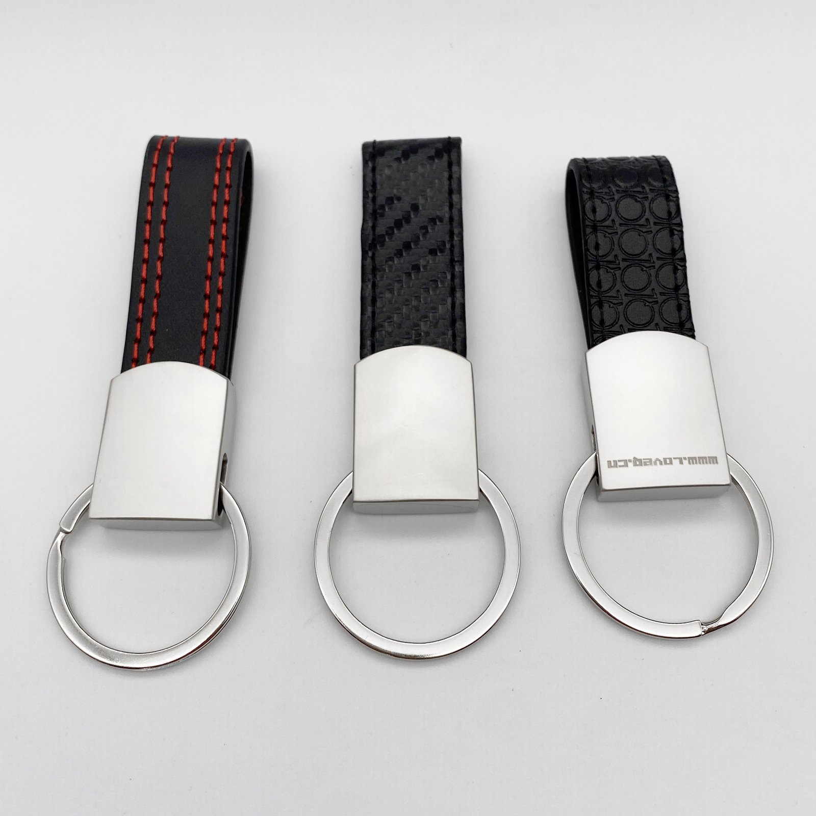 Personalized laser engraving logo sublimation blank faux leather key chain holder ring custom luxury car pu leather keychain