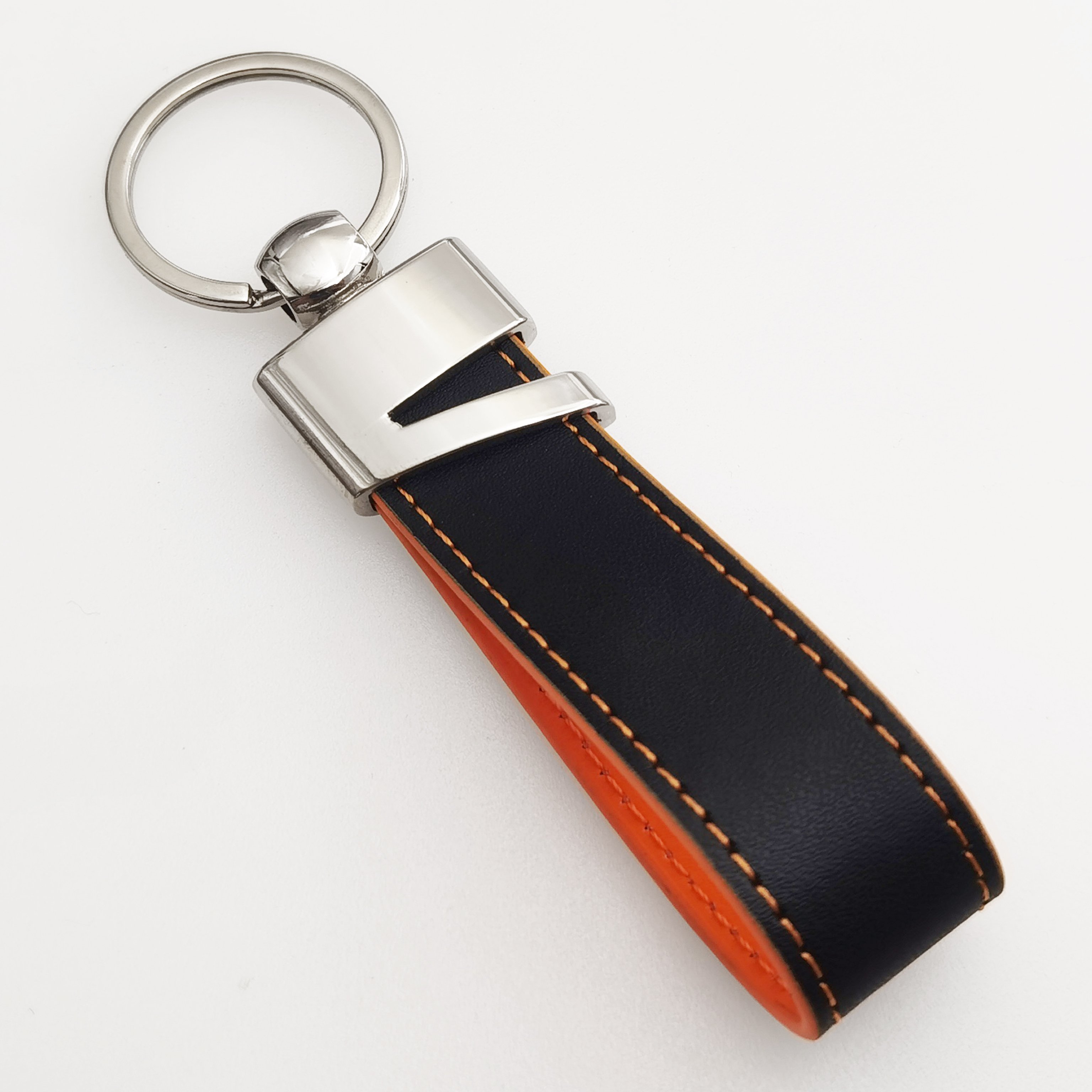 Personalized laser engraving logo sublimation blank faux leather key chain holder ring custom luxury car pu leather keychain