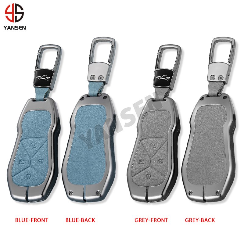 Leather Car Key Case Cover for Xiaopeng Xpeng P7i P5 G3 G9 G6 Auto Key Fob Shell Car Styling Keychain Accessory
