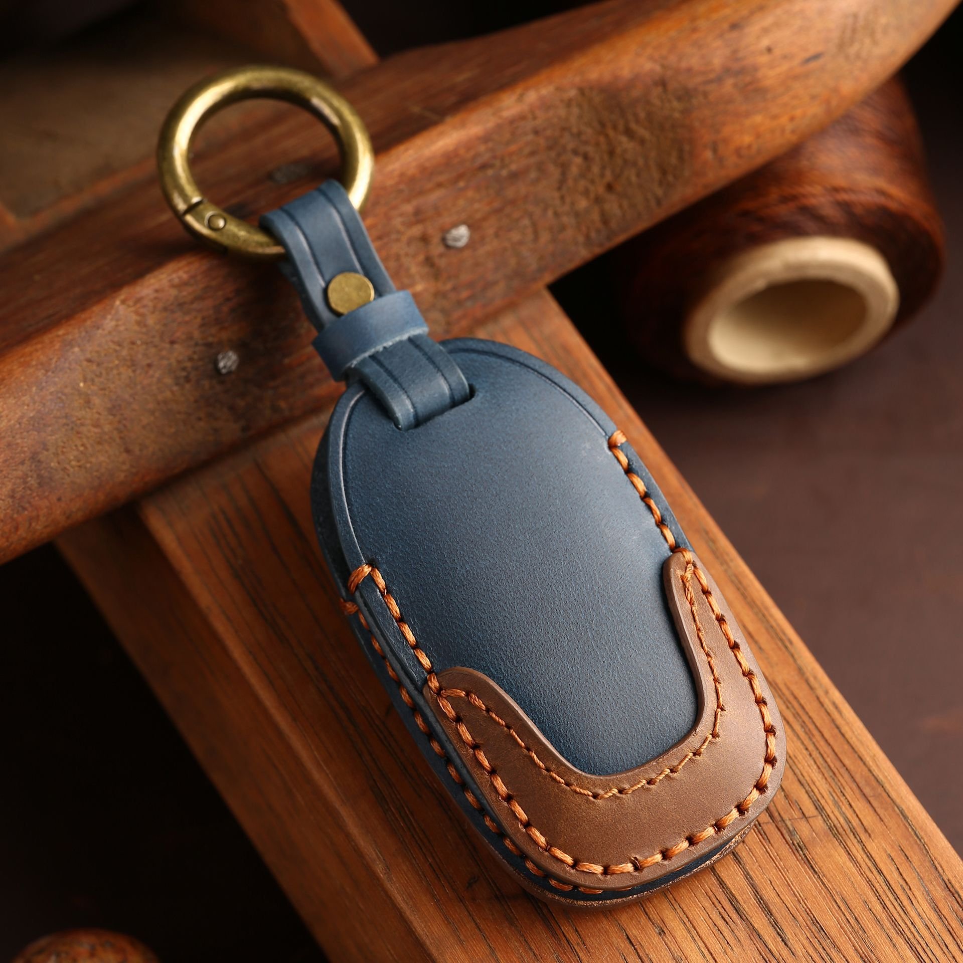 Custom car key case for or Hyundai Festa key case Coustu car key case high-grade leather
