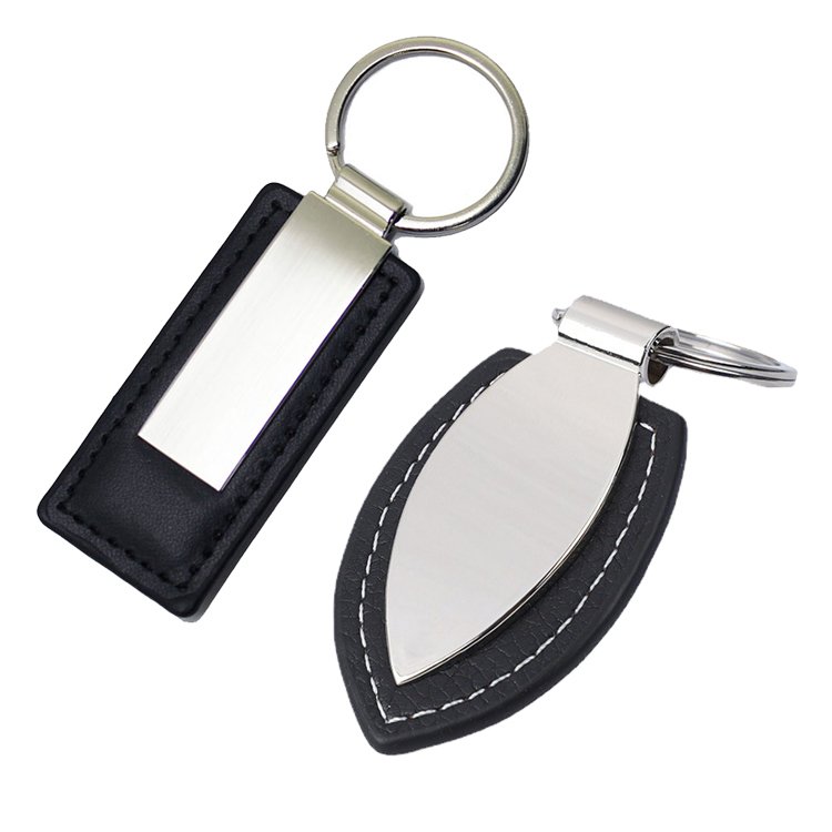 Luxury Personalized Faux Pu Genuine Clip Tag Custom Logo Carabiner Leather Keychain With Logo Car Accessories For Women Men