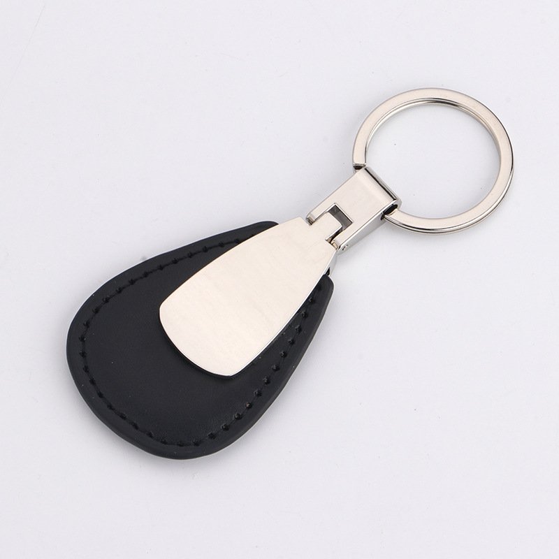 Luxury Personalized Faux Pu Genuine Clip Tag Custom Logo Carabiner Leather Keychain With Logo Car Accessories For Women Men