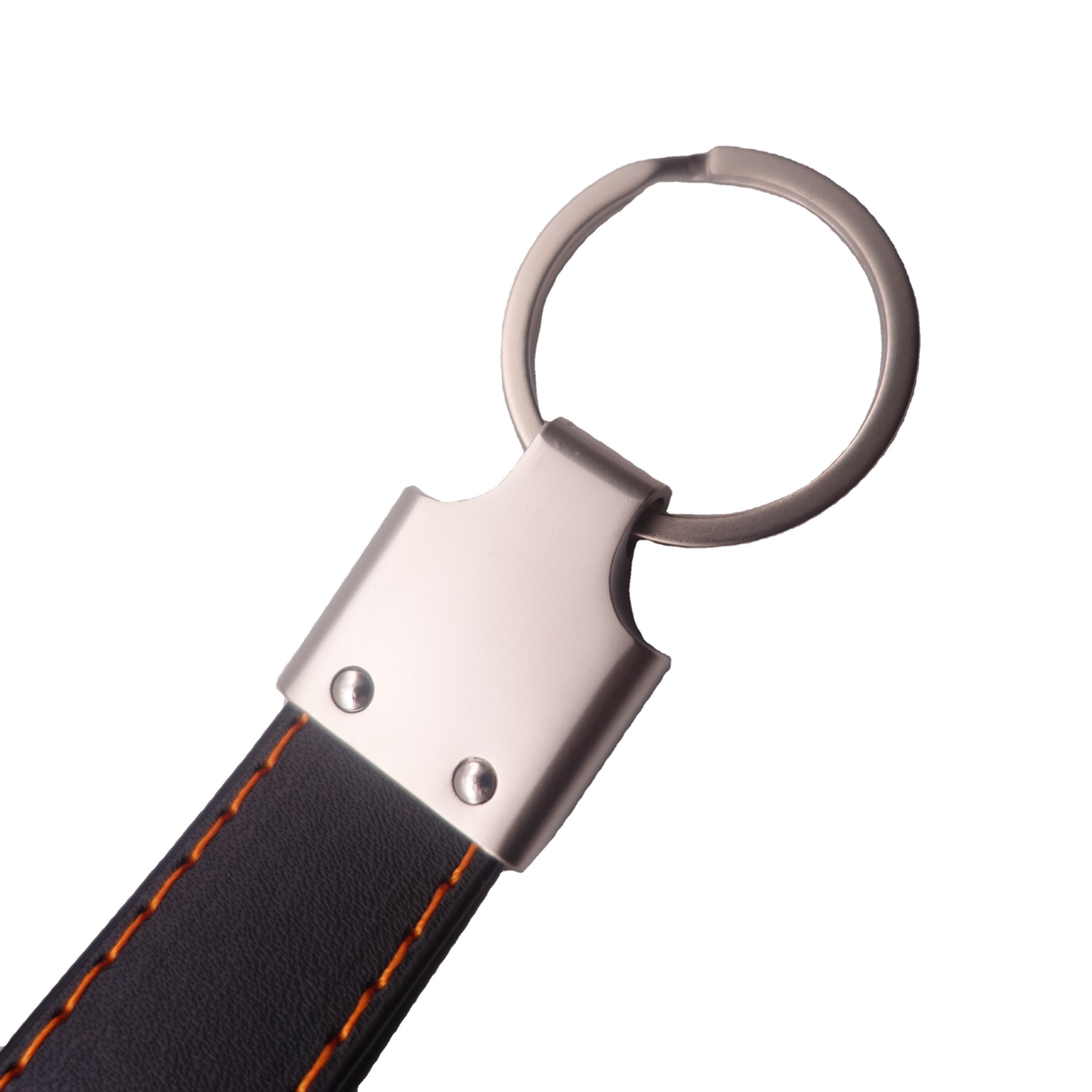 Factory Wholesale Gift Auto Accessory Custom Car Key Holder Key Rings Key Chain Genuine Leather Keychain With Logo Name Design