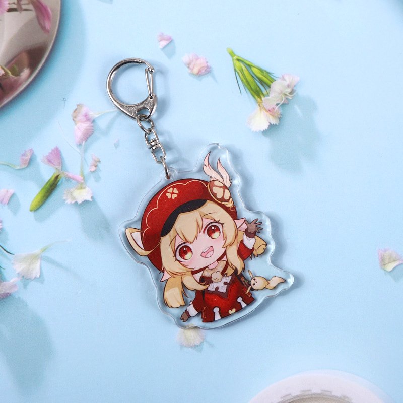 MELODY with Logo Eco-friendly Acrylic Keychain Anime Acrylic Keychain Custom Transparent Factory Printing Plastic Key Ring