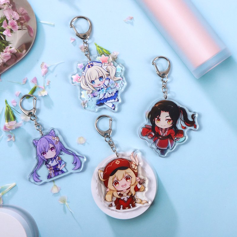 MELODY with Logo Eco-friendly Acrylic Keychain Anime Acrylic Keychain Custom Transparent Factory Printing Plastic Key Ring