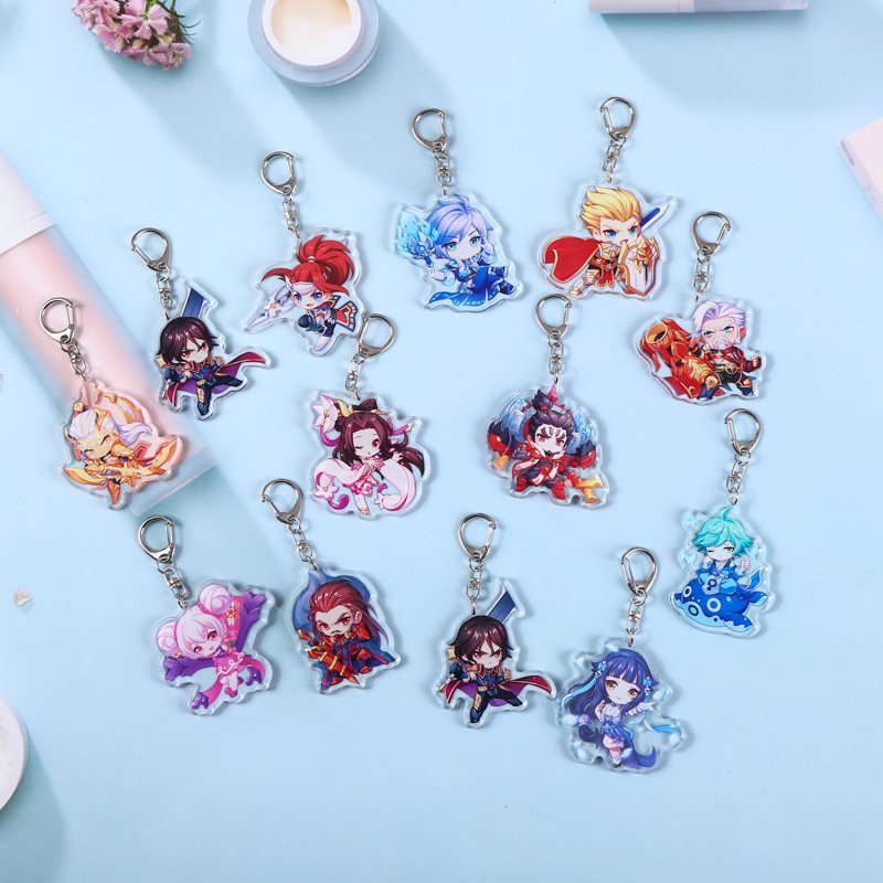 MELODY with Logo Eco-friendly Acrylic Keychain Anime Acrylic Keychain Custom Transparent Factory Printing Plastic Key Ring