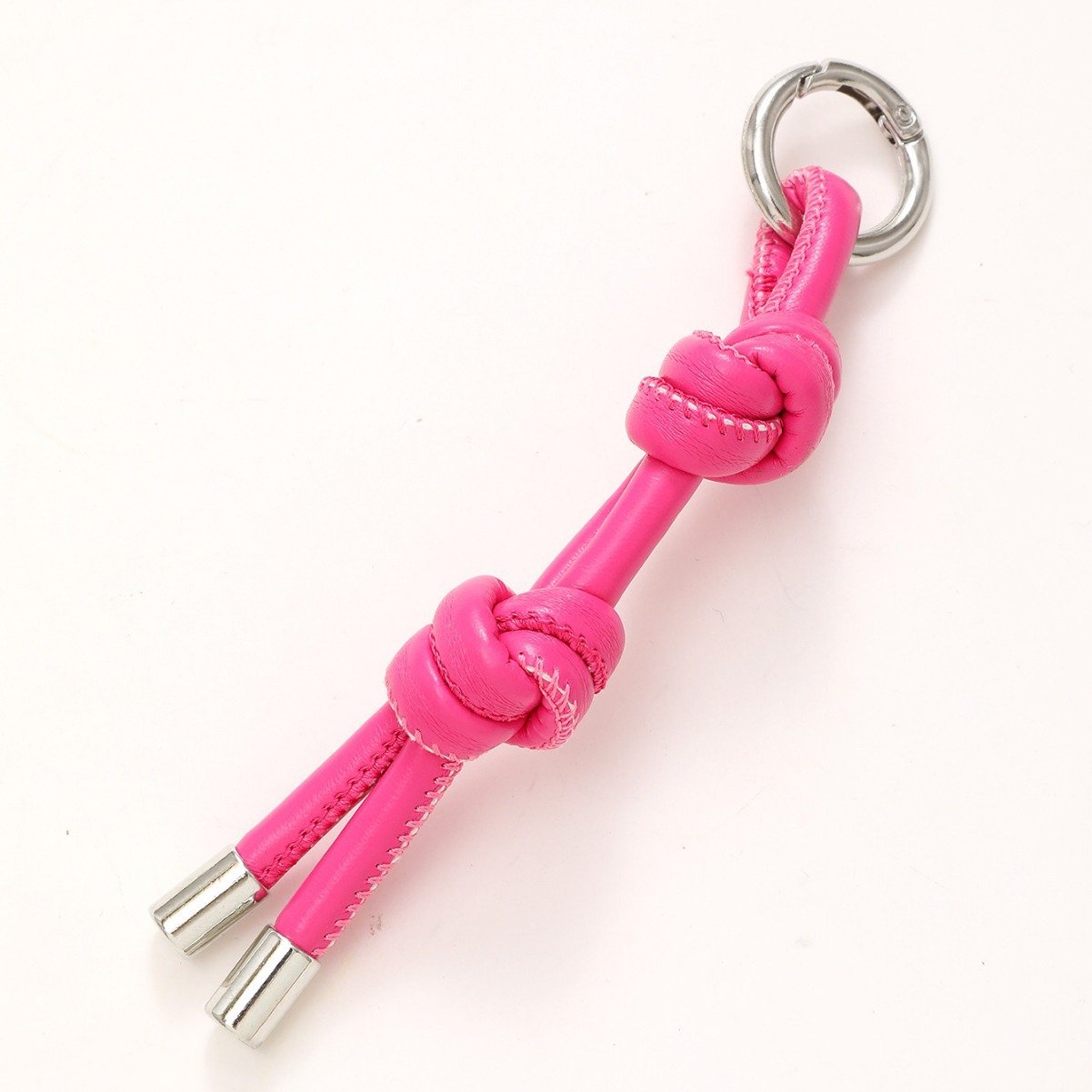New DIY leather keychain niche simple candy color leather rope woven bag hanging decoration with leisure car key chain pendant