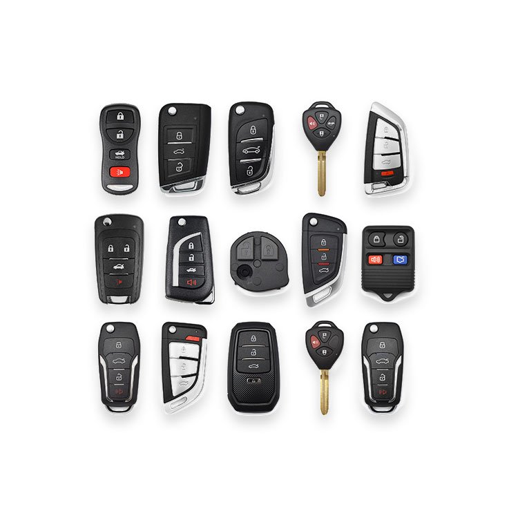 High Quality Zinc Alloy Car Key Case Cover 4 Buttons Silicone Metal Car Key Shell Protector Car Keys Accessories