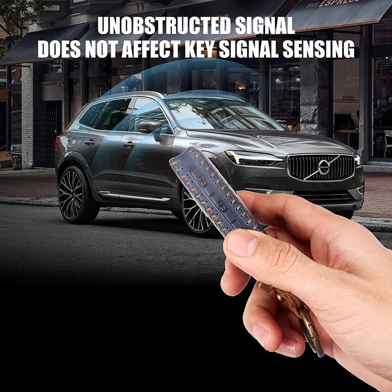 Genuine Leather Car Key Cover for Volvo V50 Xc90 C30 S60 V90 S90 S80 V60 Xc40 XC60 Handmade Keychain Auto Accessories Interior