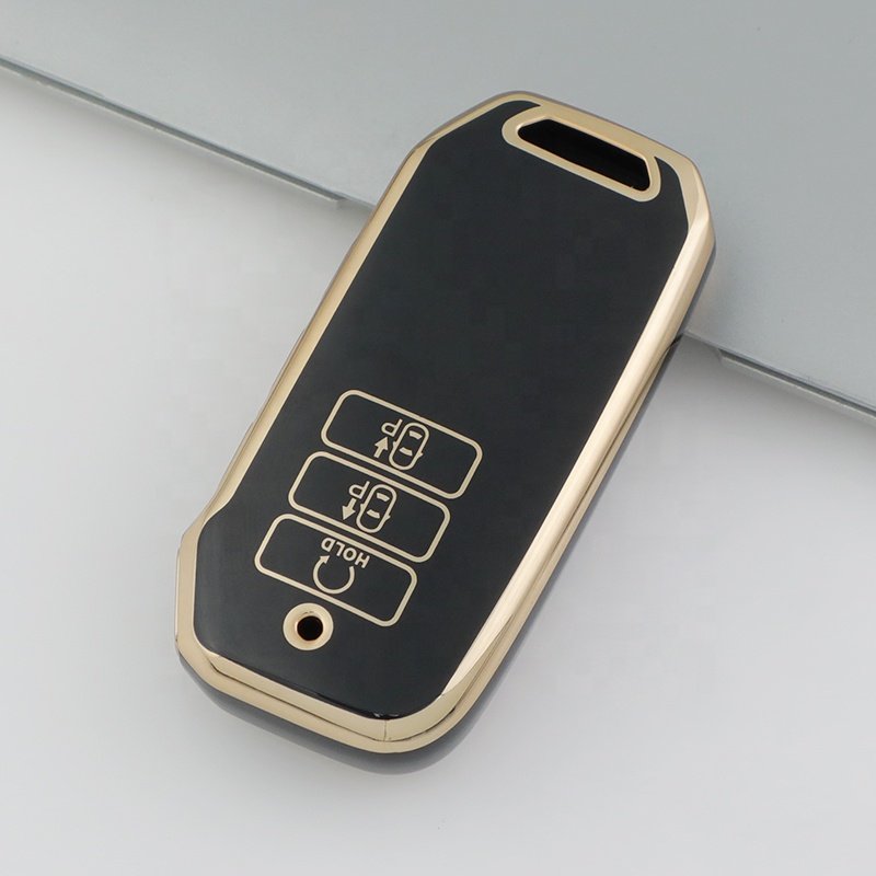 Gold Edge TPU Key Fob Cover Fit for KIA EV6 Sportage Plug in Hybrid 2024 2023 2022 TPU Protector car key case Accessories