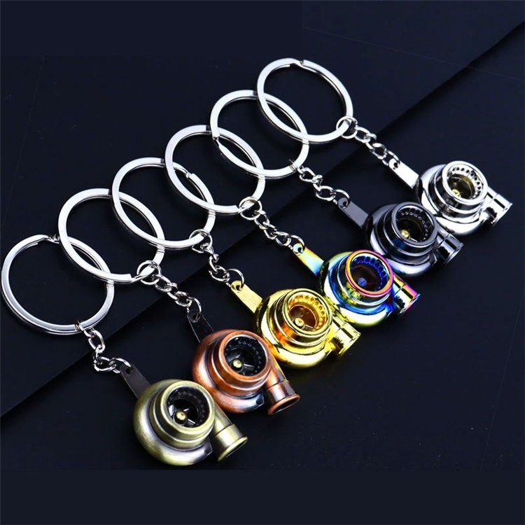 Auto Car piston gift Car Interior Accessories car metal keychain turbo gear hub pendant brake disc shock absorber keychain