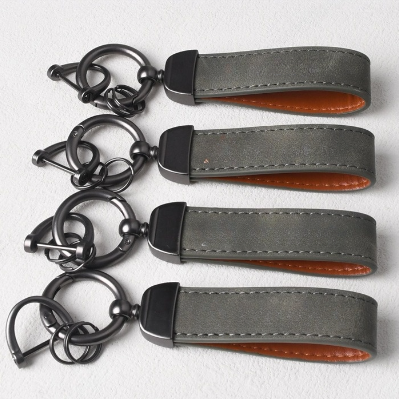 Car Logo Keychain Suede Pu Leather Keyring Custom Metal Key Chain