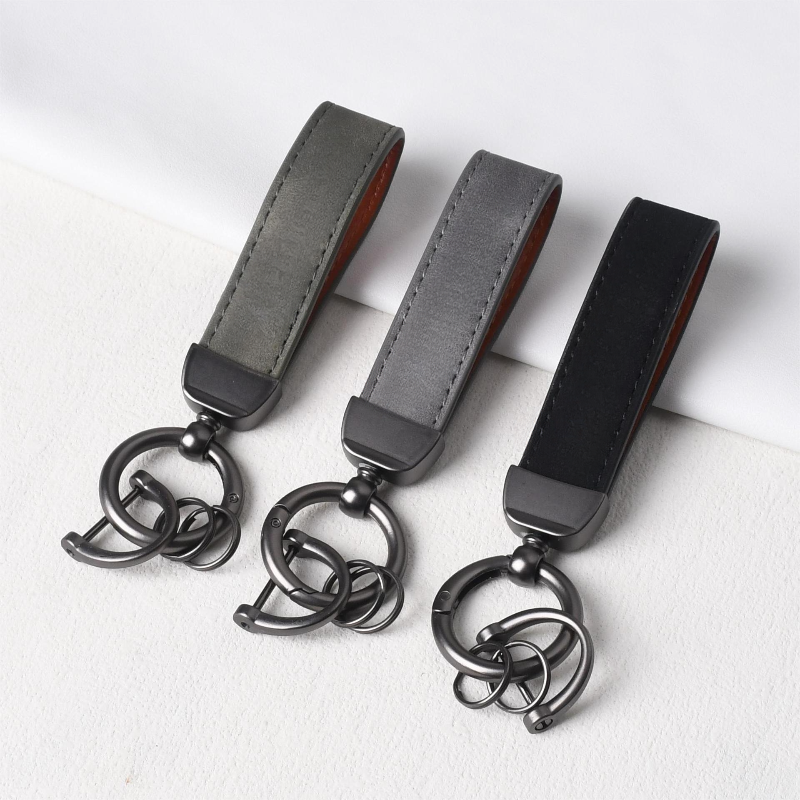 Car Logo Keychain Suede Pu Leather Keyring Custom Metal Key Chain